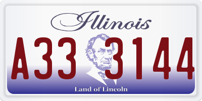 IL license plate A333144