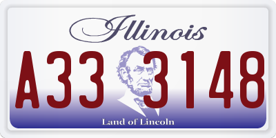 IL license plate A333148