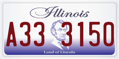 IL license plate A333150