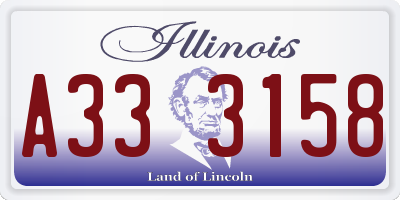 IL license plate A333158