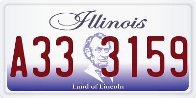 IL license plate A333159