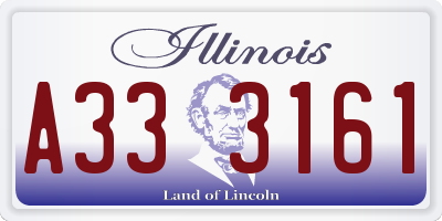 IL license plate A333161