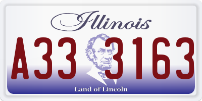 IL license plate A333163
