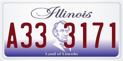 IL license plate A333171