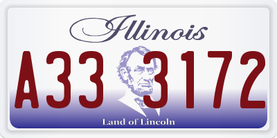 IL license plate A333172