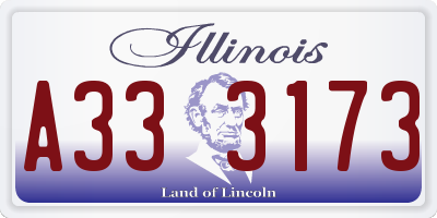 IL license plate A333173