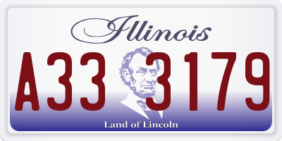 IL license plate A333179