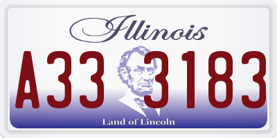 IL license plate A333183