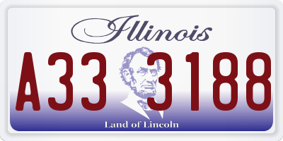 IL license plate A333188