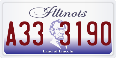 IL license plate A333190