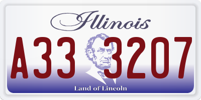 IL license plate A333207