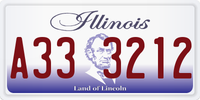 IL license plate A333212