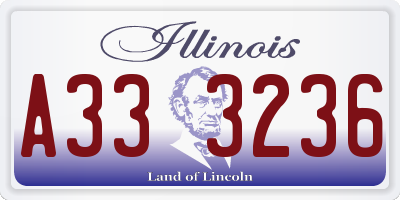 IL license plate A333236