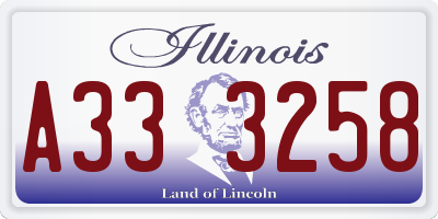IL license plate A333258