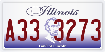 IL license plate A333273