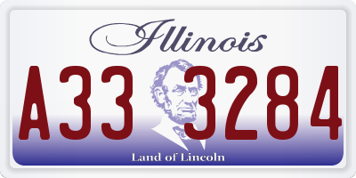 IL license plate A333284