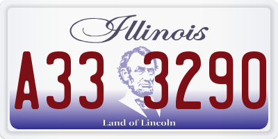 IL license plate A333290