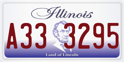 IL license plate A333295