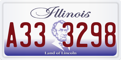 IL license plate A333298