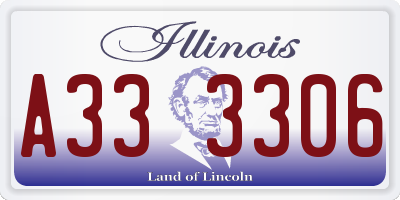 IL license plate A333306