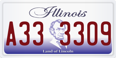 IL license plate A333309