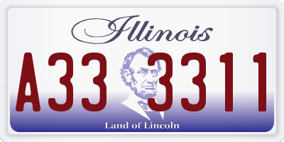 IL license plate A333311