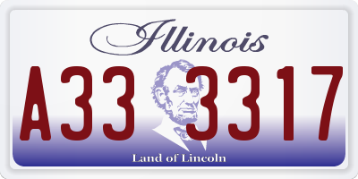 IL license plate A333317
