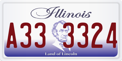 IL license plate A333324