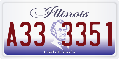 IL license plate A333351