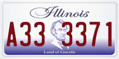 IL license plate A333371