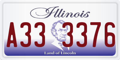 IL license plate A333376