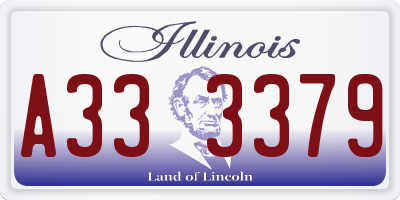 IL license plate A333379
