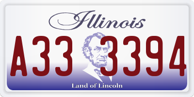 IL license plate A333394