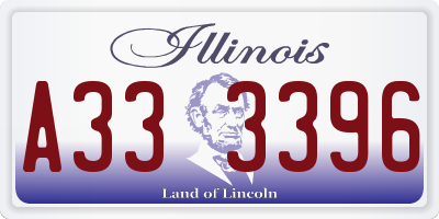IL license plate A333396