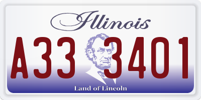 IL license plate A333401