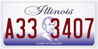 IL license plate A333407