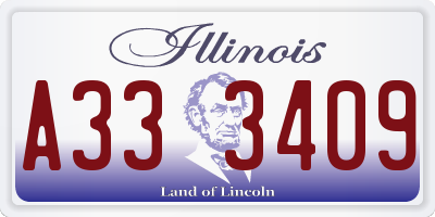 IL license plate A333409