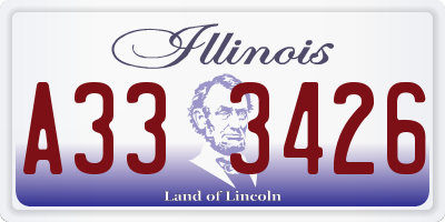 IL license plate A333426