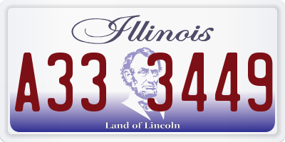 IL license plate A333449