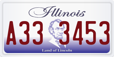 IL license plate A333453