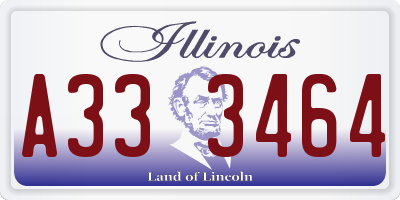 IL license plate A333464