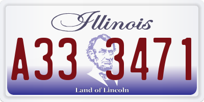 IL license plate A333471