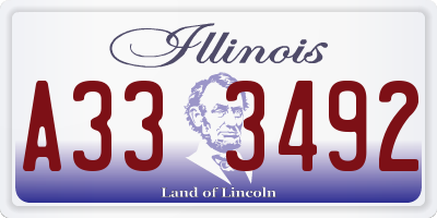 IL license plate A333492