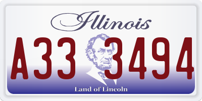 IL license plate A333494