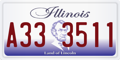 IL license plate A333511