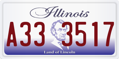 IL license plate A333517