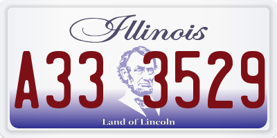 IL license plate A333529
