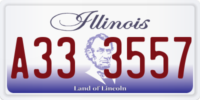 IL license plate A333557