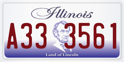 IL license plate A333561
