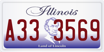 IL license plate A333569